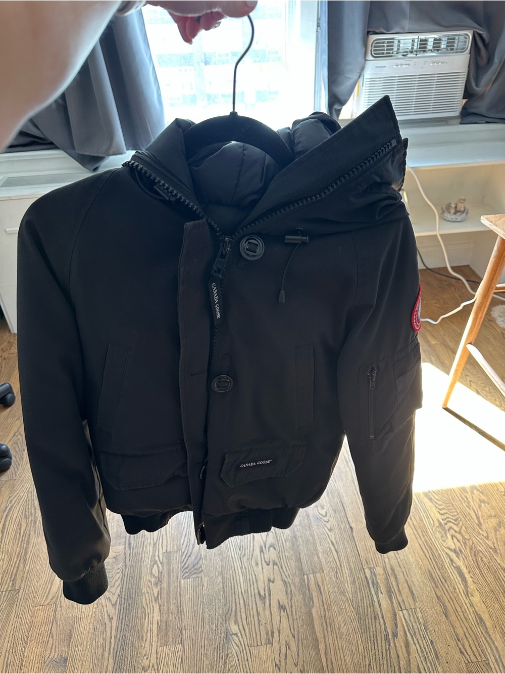 Canada Goose Black Women's Puffer Jacket with Hood